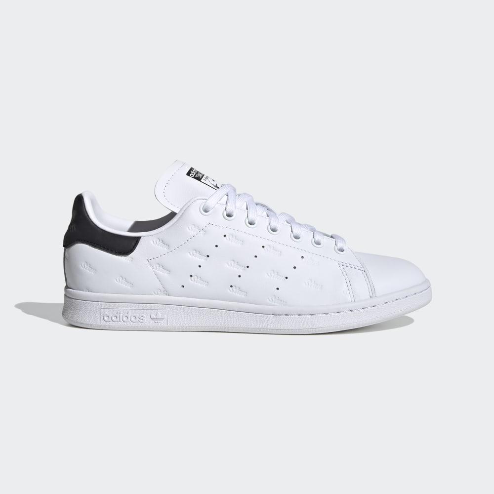 Adidas Men's Stan Smith Originals Shoes White/Black/Grey Ireland EF5008